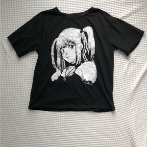 Black oversize anime (Misa Amane) death note t-shirt